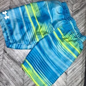 Under Armour Kids Swim Trunks - Blue and Green